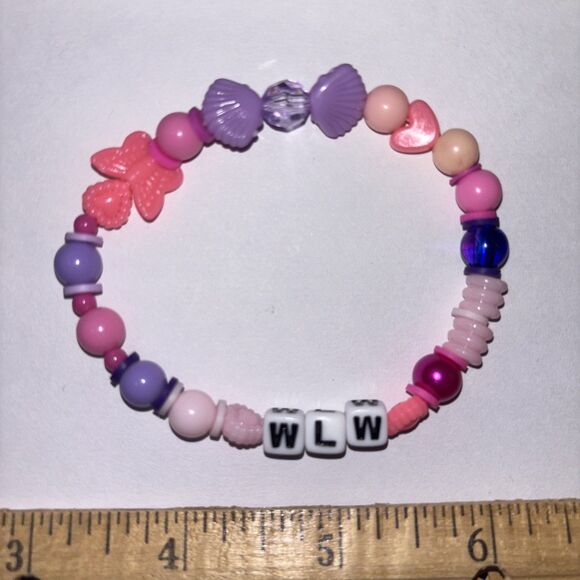 Multicolor “WLW” Bracelet Adult Humor Beaded Handmade Naughty Accessories - Picture 3 of 3